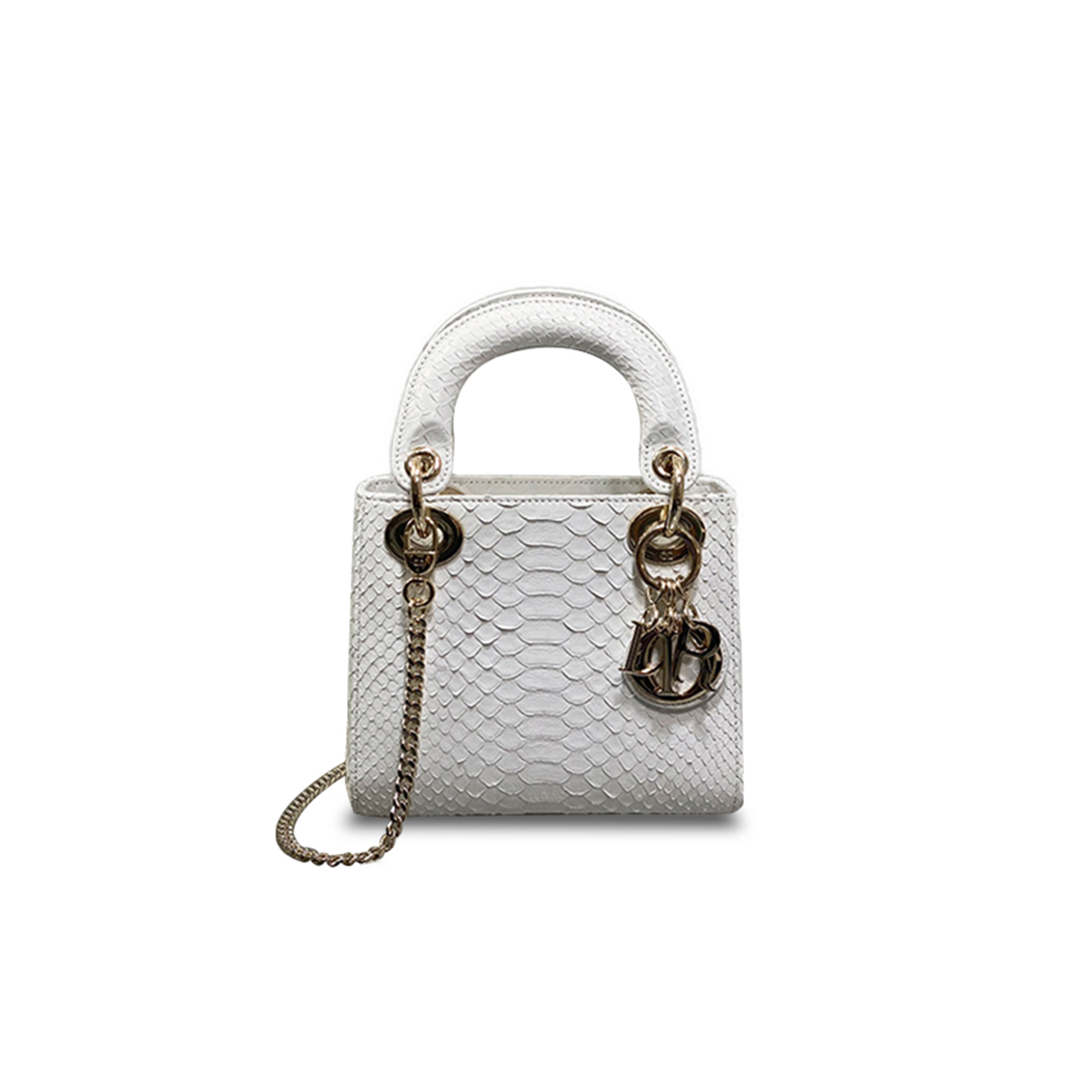 D*or snakeskin mini lady D*or bag (17*15*7cm)